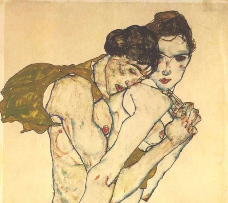 Egon Schiele, “Amizade”, óleo sobre tela, 1913